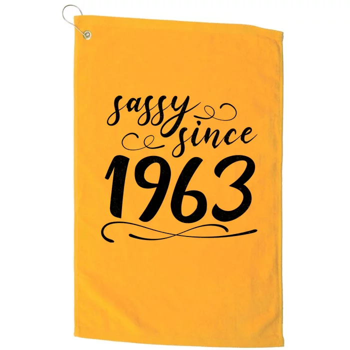 Sassy Since 1963 Birthday 60th Birthday Platinum Collection Golf Towel