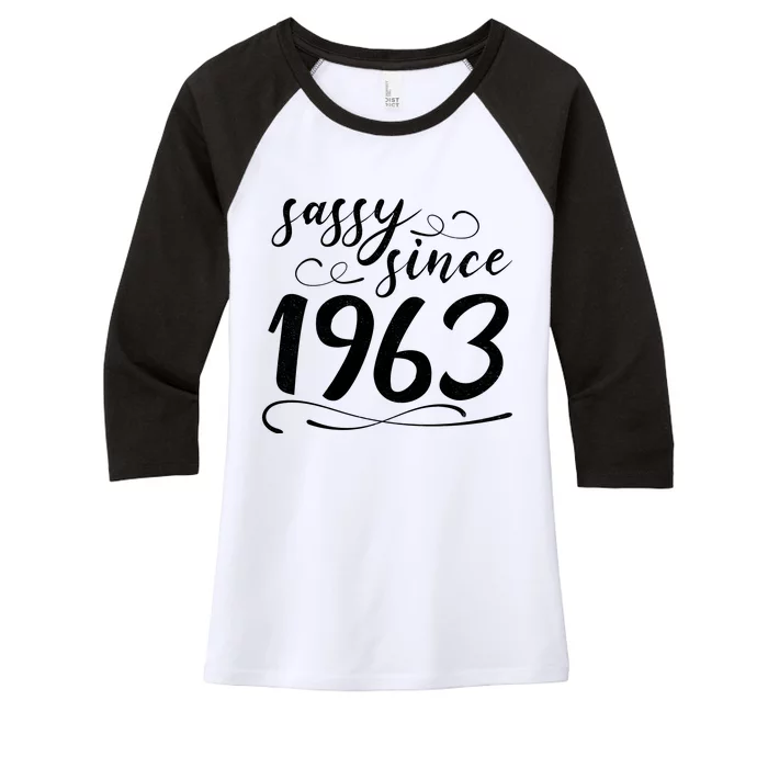 Sassy Since 1963 Birthday 60th Birthday Women's Tri-Blend 3/4-Sleeve Raglan Shirt