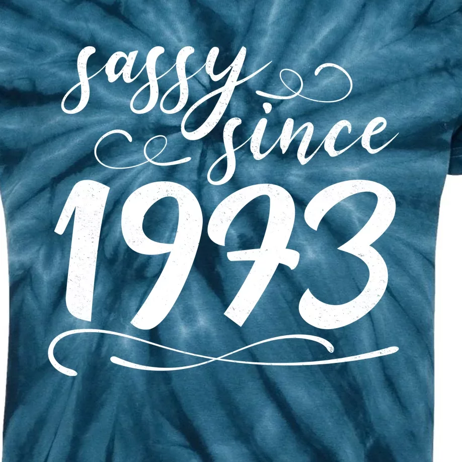 Sassy Since 1973 Birthday 50th Birthday Kids Tie-Dye T-Shirt