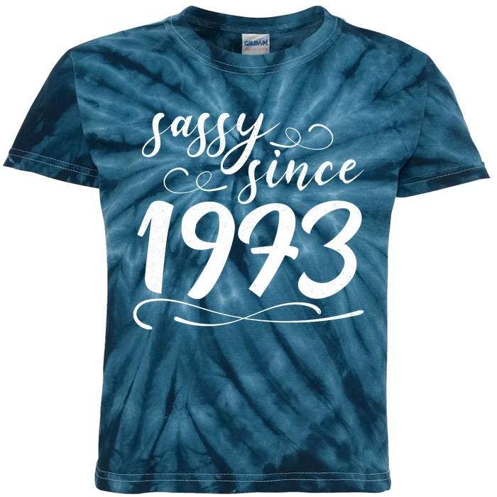 Sassy Since 1973 Birthday 50th Birthday Kids Tie-Dye T-Shirt