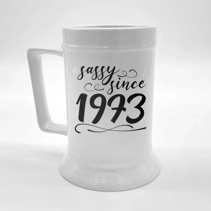 Sassy Since 1973 Birthday 50th Birthday Front & Back Beer Stein