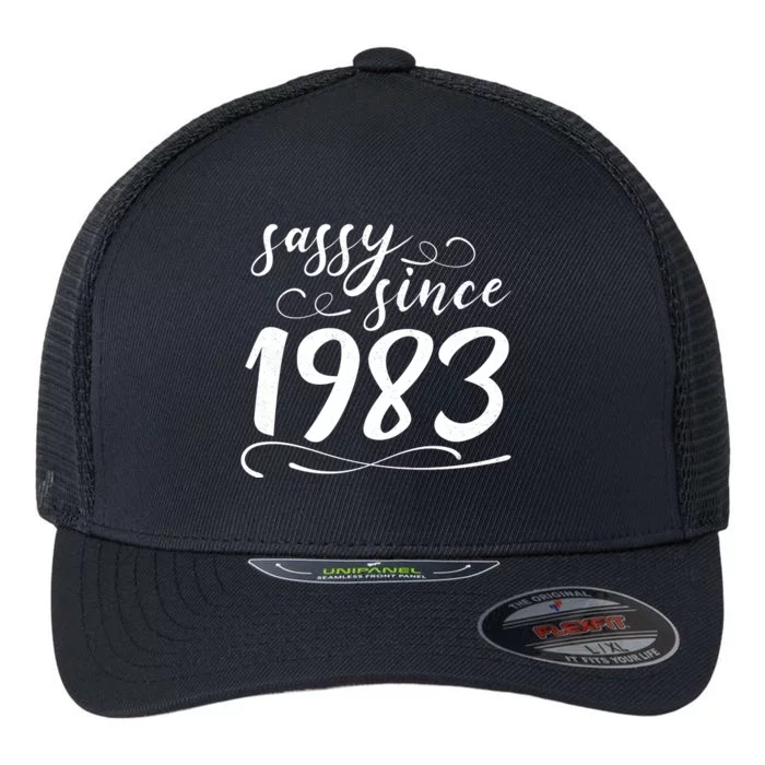 Sassy Since 1983 Birthday 40th Birthday Flexfit Unipanel Trucker Cap