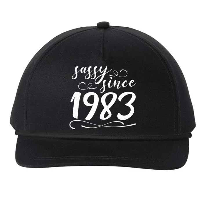 Sassy Since 1983 Birthday 40th Birthday Snapback Five-Panel Rope Hat