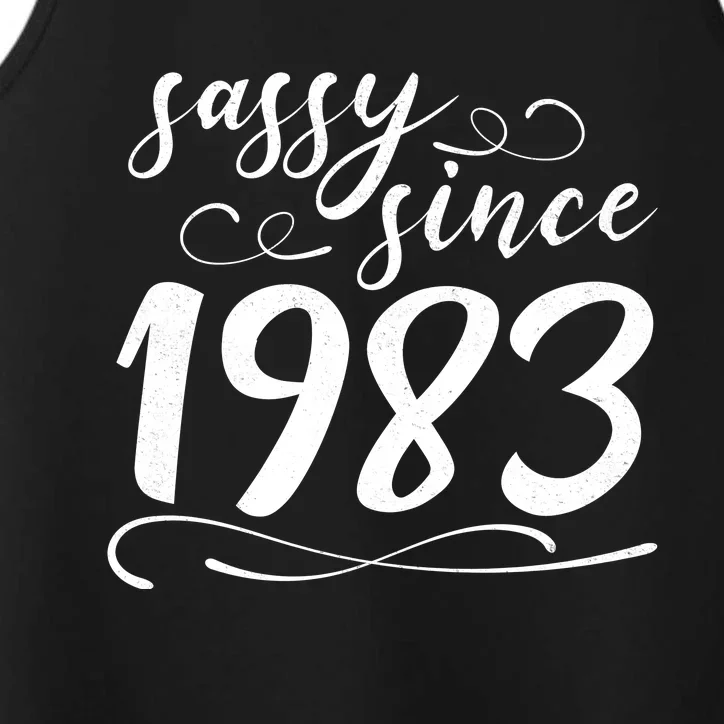 Sassy Since 1983 Birthday 40th Birthday Performance Tank