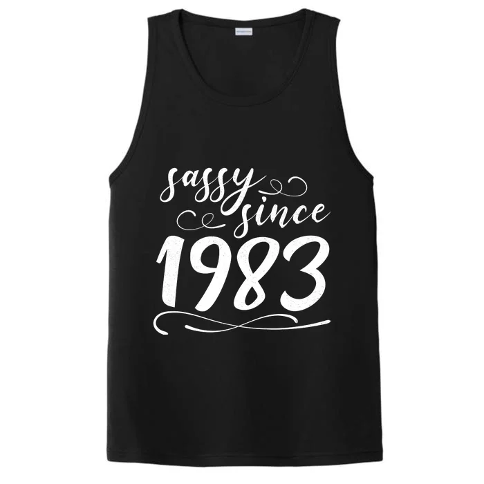 Sassy Since 1983 Birthday 40th Birthday Performance Tank