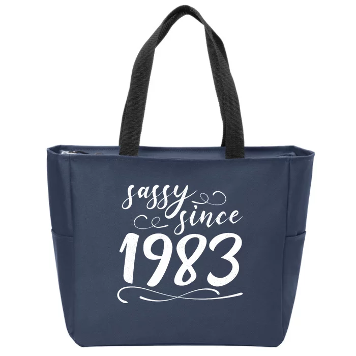 Sassy Since 1983 Birthday 40th Birthday Zip Tote Bag