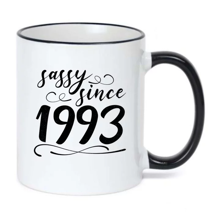 Sassy Since 1993 Birthday 30th Birthday Black Color Changing Mug