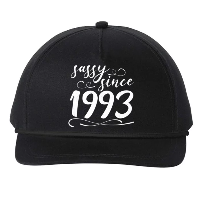 Sassy Since 1993 Birthday 30th Birthday Snapback Five-Panel Rope Hat