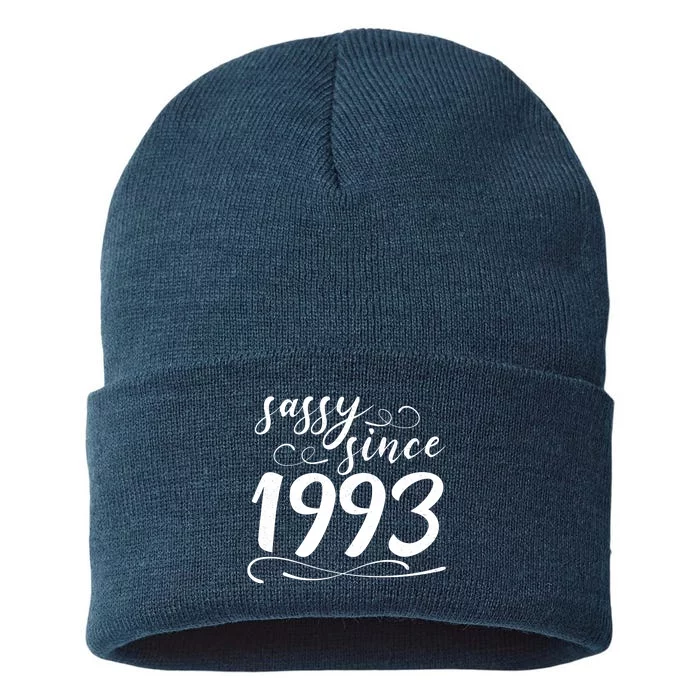 Sassy Since 1993 Birthday 30th Birthday Sustainable Knit Beanie