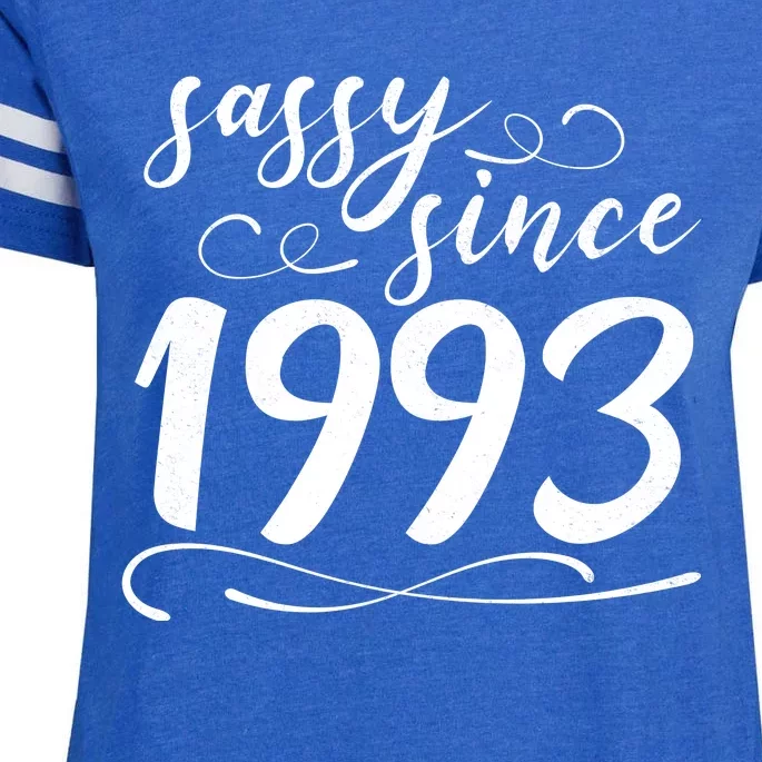 Sassy Since 1993 Birthday 30th Birthday Enza Ladies Jersey Football T-Shirt