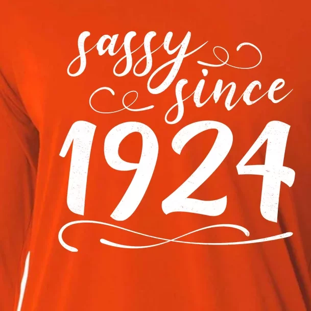 Sassy Since 1924 Birthday 100th Birthday Cooling Performance Long Sleeve Crew