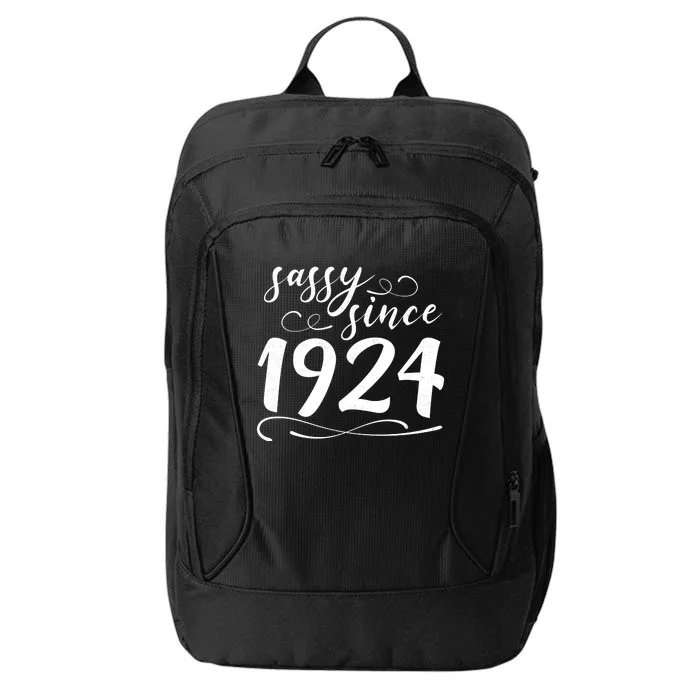 Sassy Since 1924 Birthday 100th Birthday City Backpack