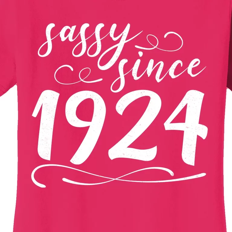 Sassy Since 1924 Birthday 100th Birthday Women's T-Shirt