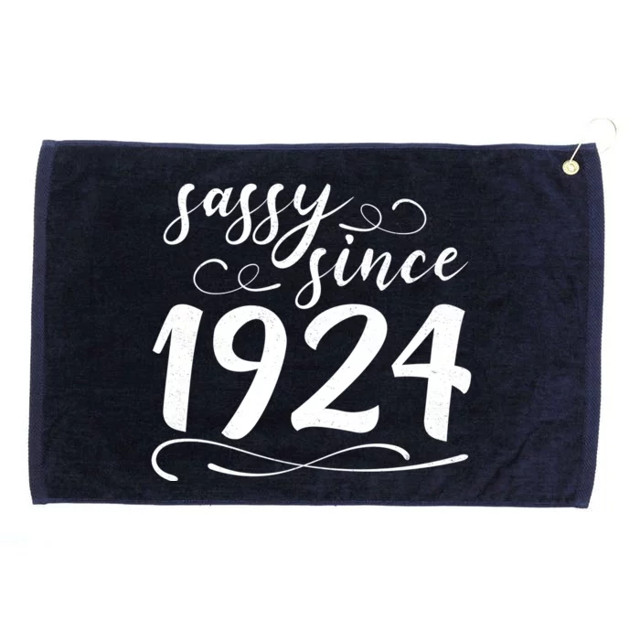 Sassy Since 1924 Birthday 100th Birthday Grommeted Golf Towel