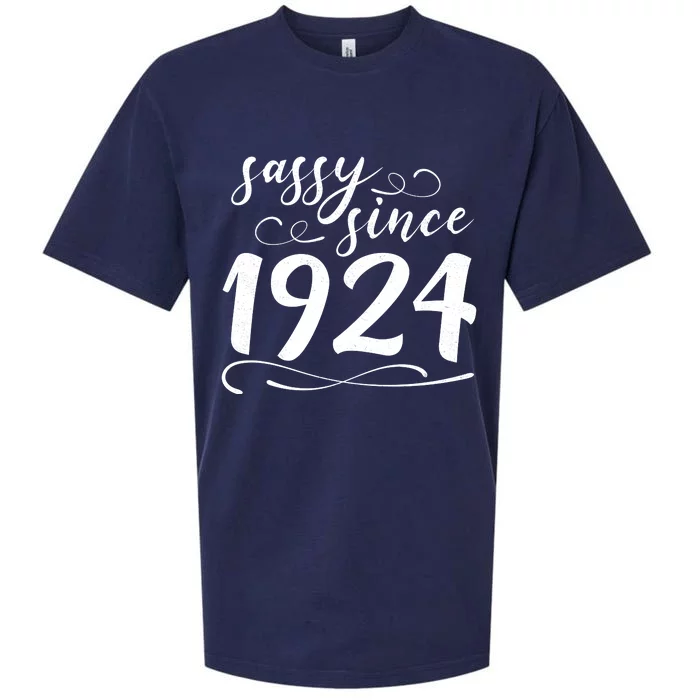 Sassy Since 1924 Birthday 100th Birthday Sueded Cloud Jersey T-Shirt