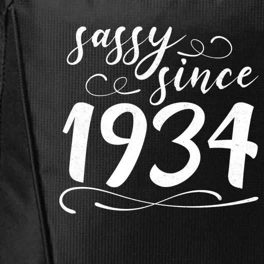 Sassy Since 1934 Birthday 90th Birthday City Backpack