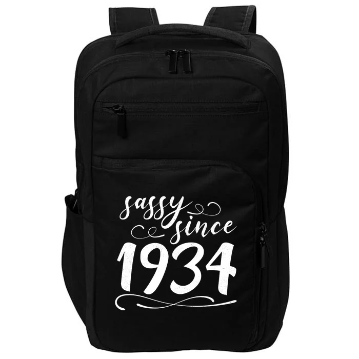 Sassy Since 1934 Birthday 90th Birthday Impact Tech Backpack