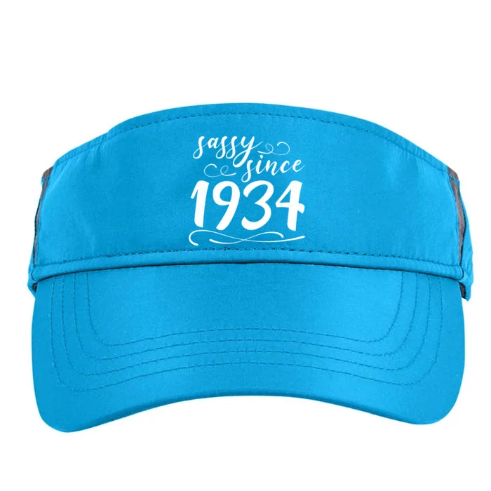 Sassy Since 1934 Birthday 90th Birthday Adult Drive Performance Visor