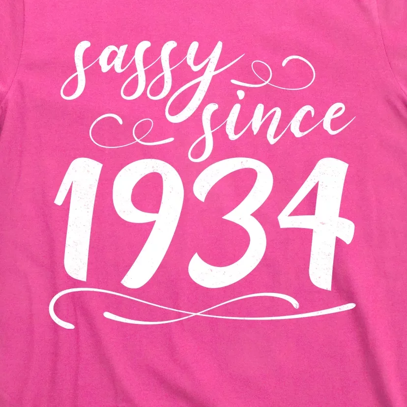 Sassy Since 1934 Birthday 90th Birthday T-Shirt