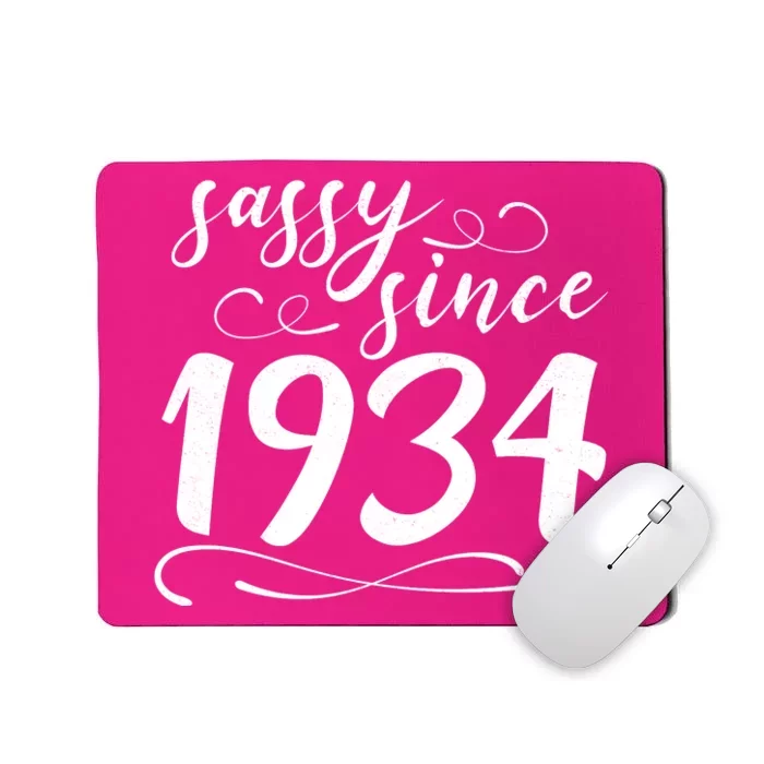 Sassy Since 1934 Birthday 90th Birthday Mousepad