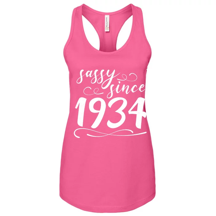 Sassy Since 1934 Birthday 90th Birthday Women's Racerback Tank