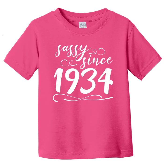 Sassy Since 1934 Birthday 90th Birthday Toddler T-Shirt