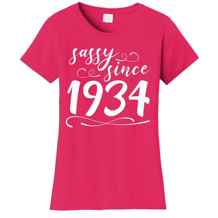 Sassy Since 1934 Birthday 90th Birthday Women's T-Shirt