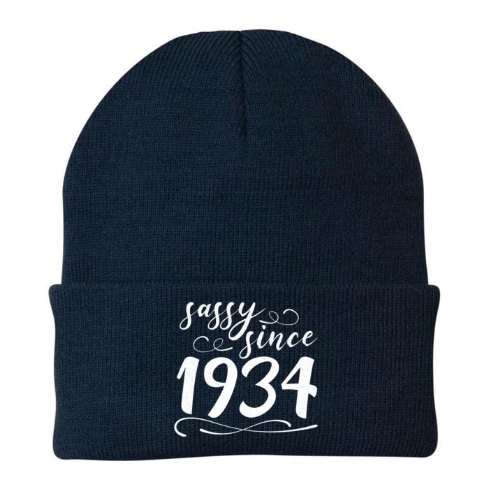 Sassy Since 1934 Birthday 90th Birthday Knit Cap Winter Beanie