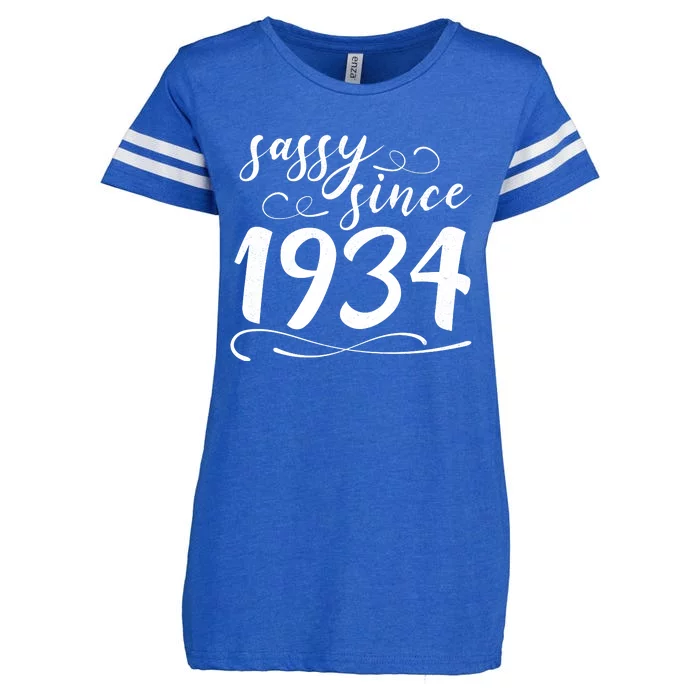 Sassy Since 1934 Birthday 90th Birthday Enza Ladies Jersey Football T-Shirt