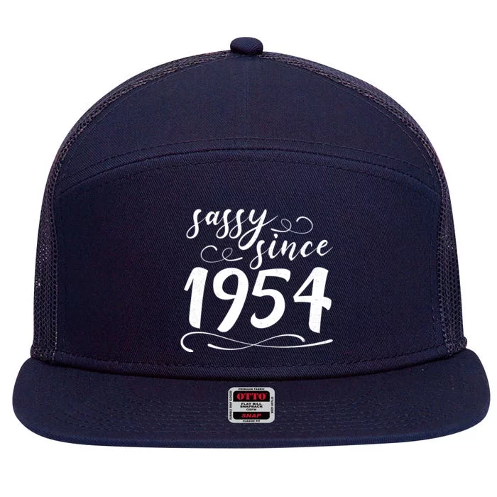 Sassy Since 1954 Birthday 70th Birthday 7 Panel Mesh Trucker Snapback Hat