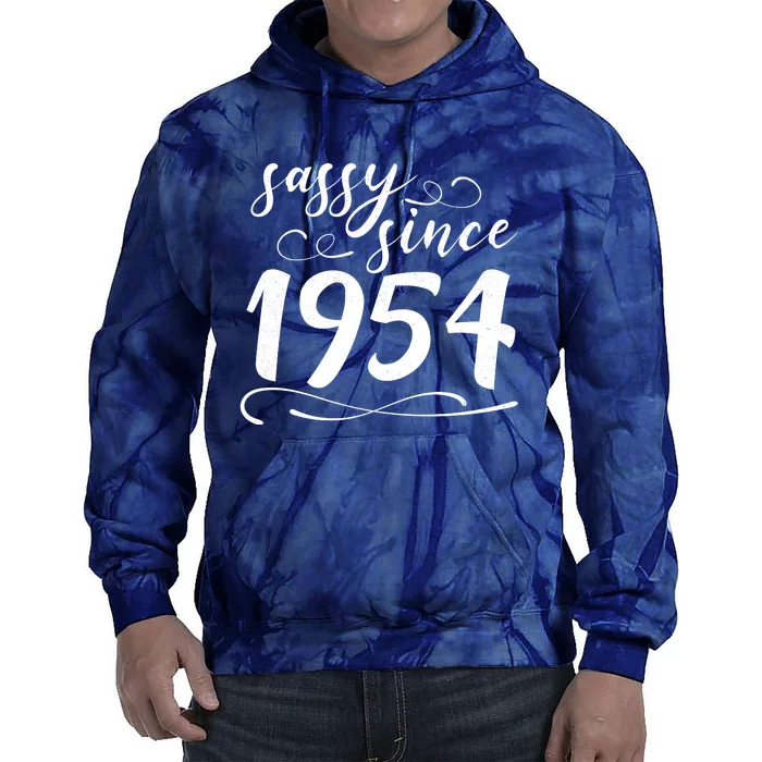 Sassy Since 1954 Birthday 70th Birthday Tie Dye Hoodie