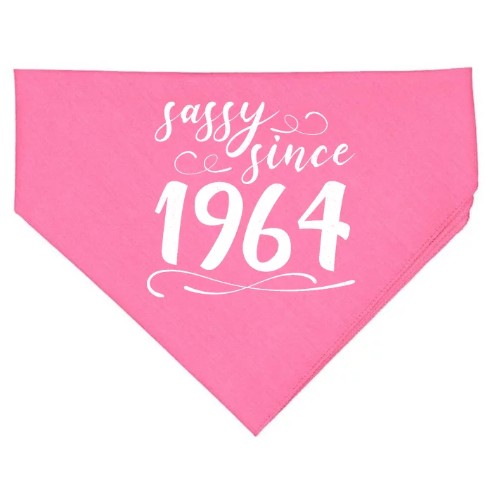 Sassy Since 1964 Birthday 60th Birthday USA-Made Doggie Bandana