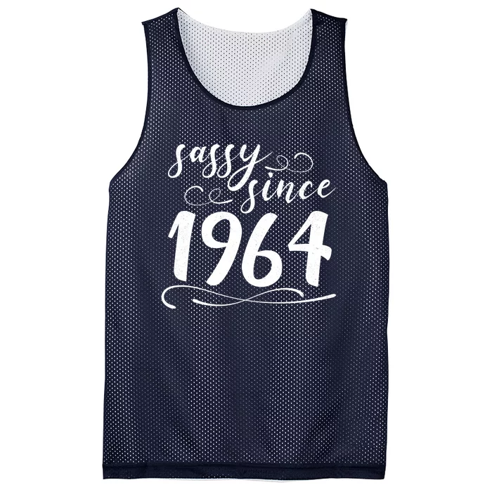 Sassy Since 1964 Birthday 60th Birthday Mesh Reversible Basketball Jersey Tank