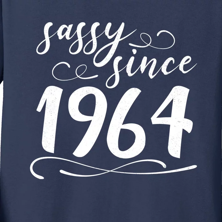 Sassy Since 1964 Birthday 60th Birthday Kids Long Sleeve Shirt