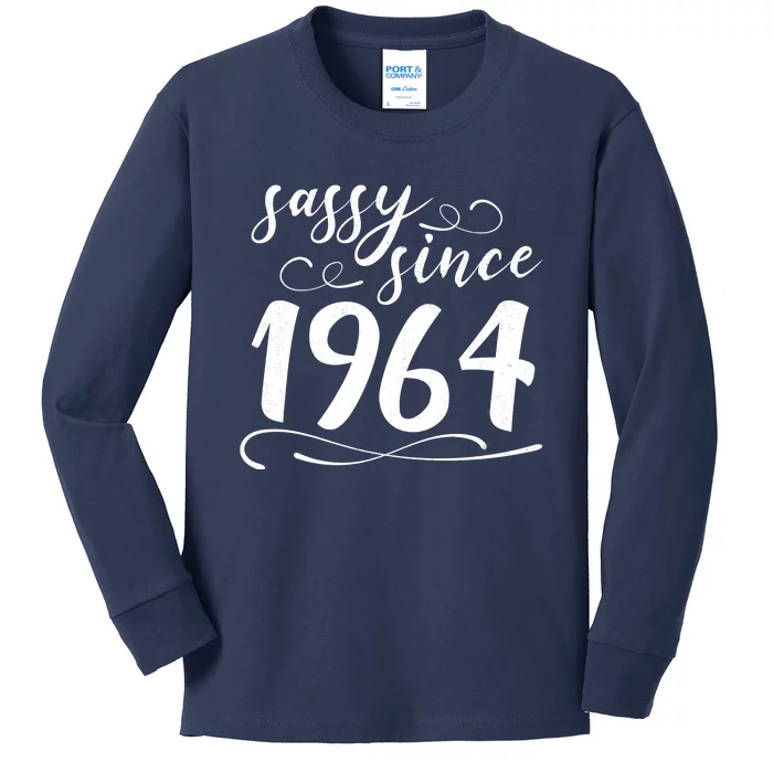 Sassy Since 1964 Birthday 60th Birthday Kids Long Sleeve Shirt