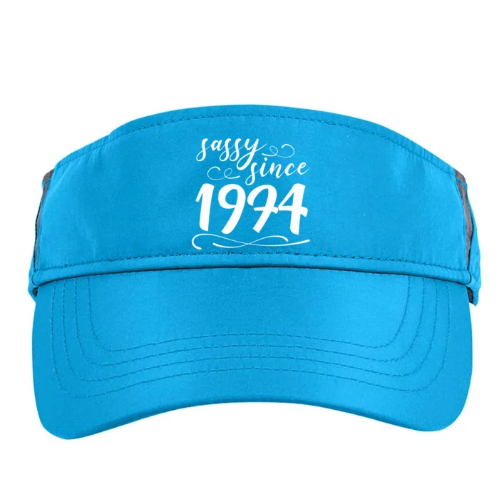 Sassy Since 1974 Birthday 50th Birthday Adult Drive Performance Visor