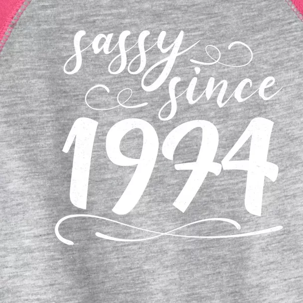 Sassy Since 1974 Birthday 50th Birthday Toddler Fine Jersey T-Shirt