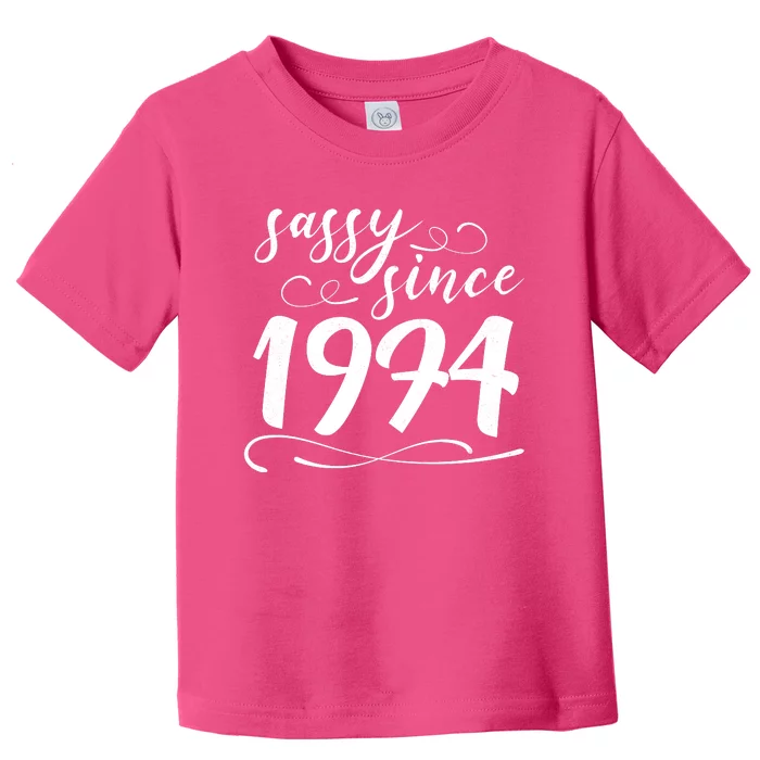 Sassy Since 1974 Birthday 50th Birthday Toddler T-Shirt