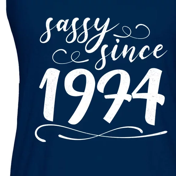 Sassy Since 1974 Birthday 50th Birthday Ladies Essential Flowy Tank