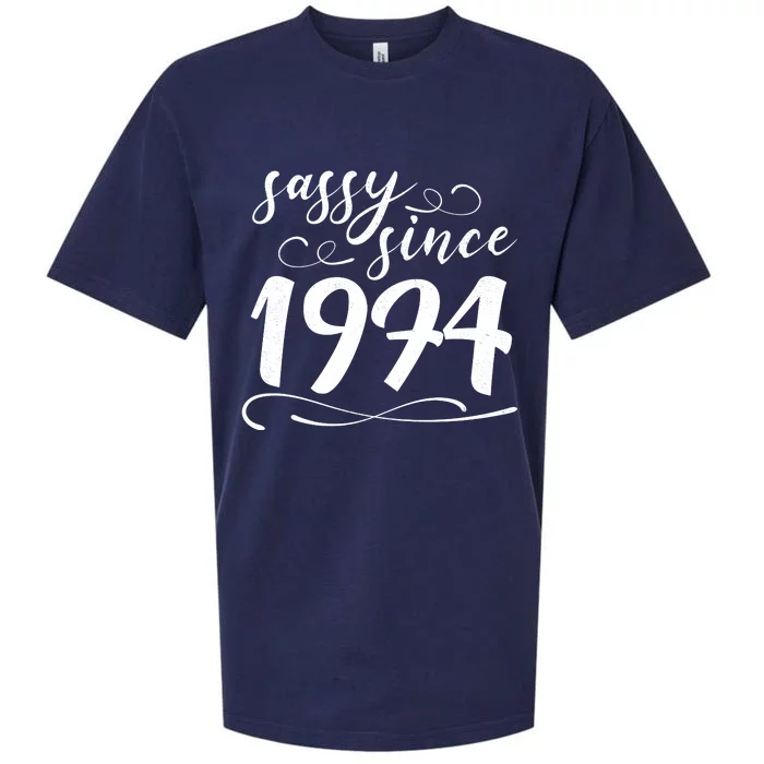 Sassy Since 1974 Birthday 50th Birthday Sueded Cloud Jersey T-Shirt