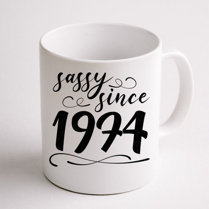 Sassy Since 1974 Birthday 50th Birthday Front & Back Coffee Mug