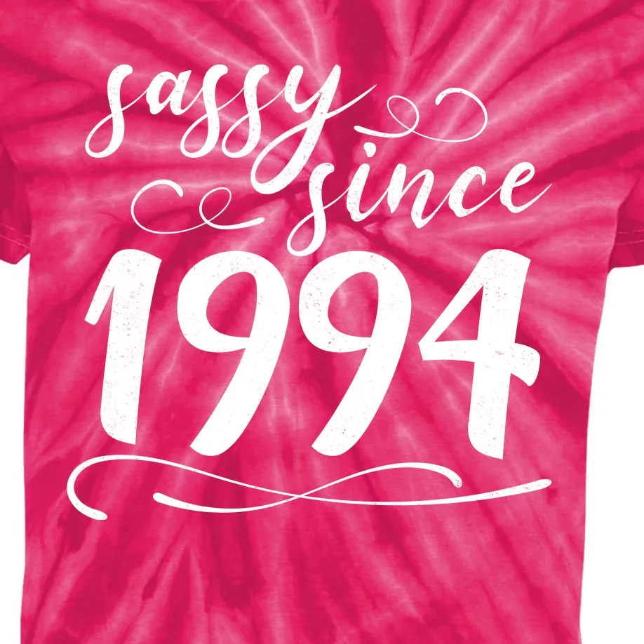 Sassy Since 1994 Birthday 30th Birthday Kids Tie-Dye T-Shirt