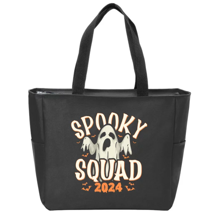 Spooky Squad 2024 Spooky Season Funny Boo Boy Girl Halloween Zip Tote Bag