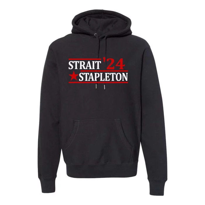 Stapleton Strait 24 Retro Vintage Country Cowboy Western Premium Hoodie