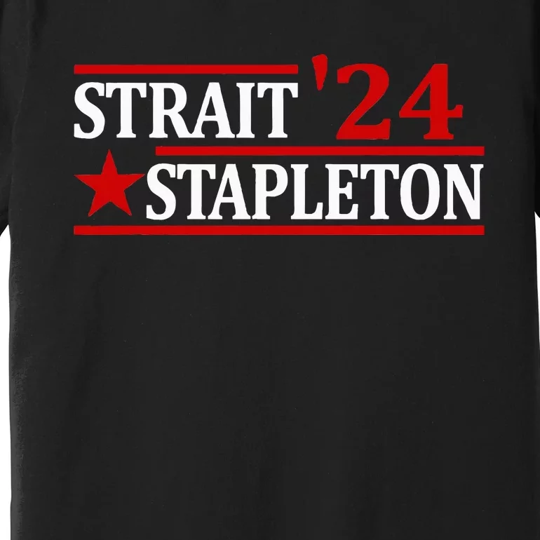 S.T.A.P.L.E.T.O.N S.T.R.A.I.T 24 Retro Country Cowboy Western Premium T-Shirt