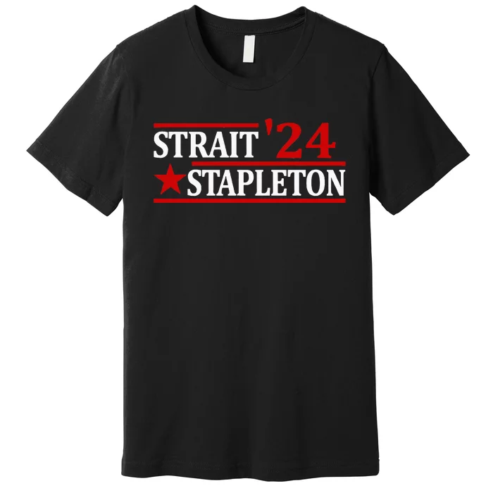 S.T.A.P.L.E.T.O.N S.T.R.A.I.T 24 Retro Country Cowboy Western Premium T-Shirt