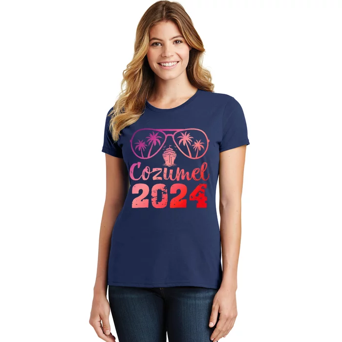 Summer Sunglasses 2024 Vacation Mexico Cozumel Beach Women's T-Shirt