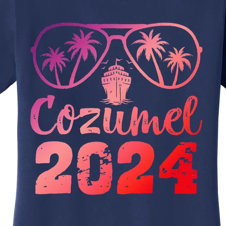 Summer Sunglasses 2024 Vacation Mexico Cozumel Beach Women's T-Shirt