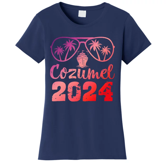 Summer Sunglasses 2024 Vacation Mexico Cozumel Beach Women's T-Shirt