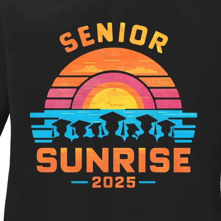 Senior Sunrise 2025 Seniors Shirts Of Class Graduation Ladies Long Sleeve Shirt